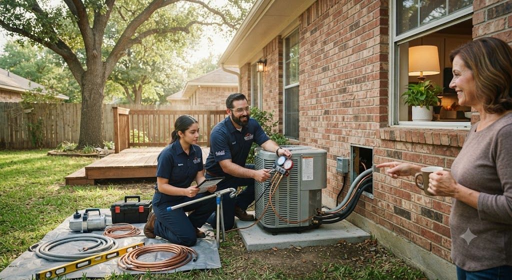 Residential air conditioning installation