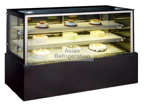 Premium Black Colour Marble Cake Showcase (6ft) [Ready Stock] PROMOTION