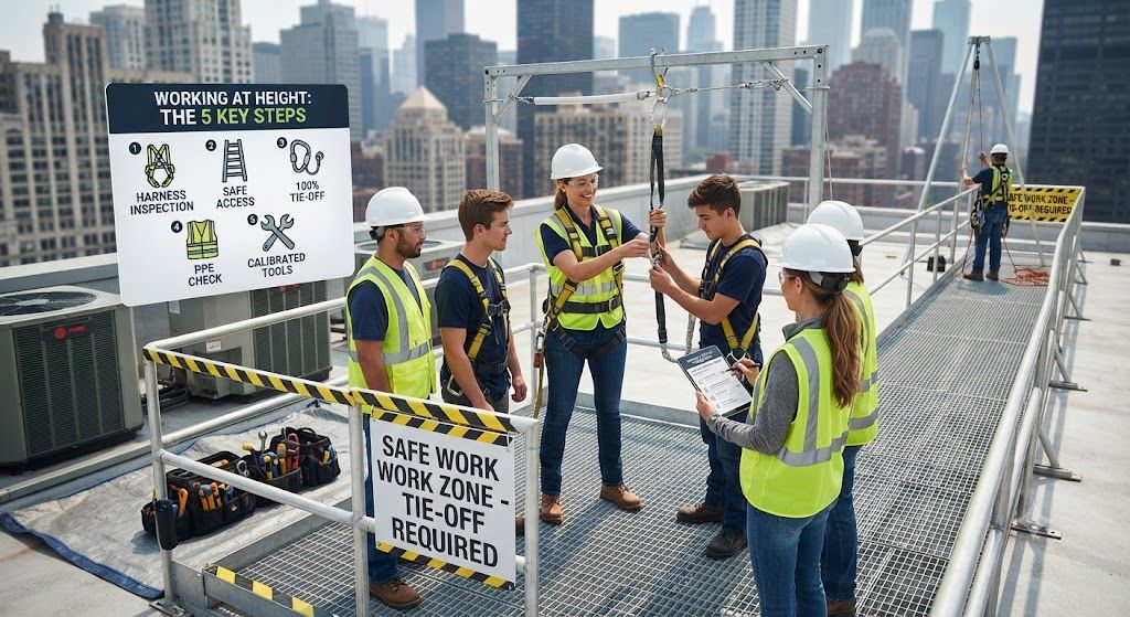 professional HVAC working at height safety training
