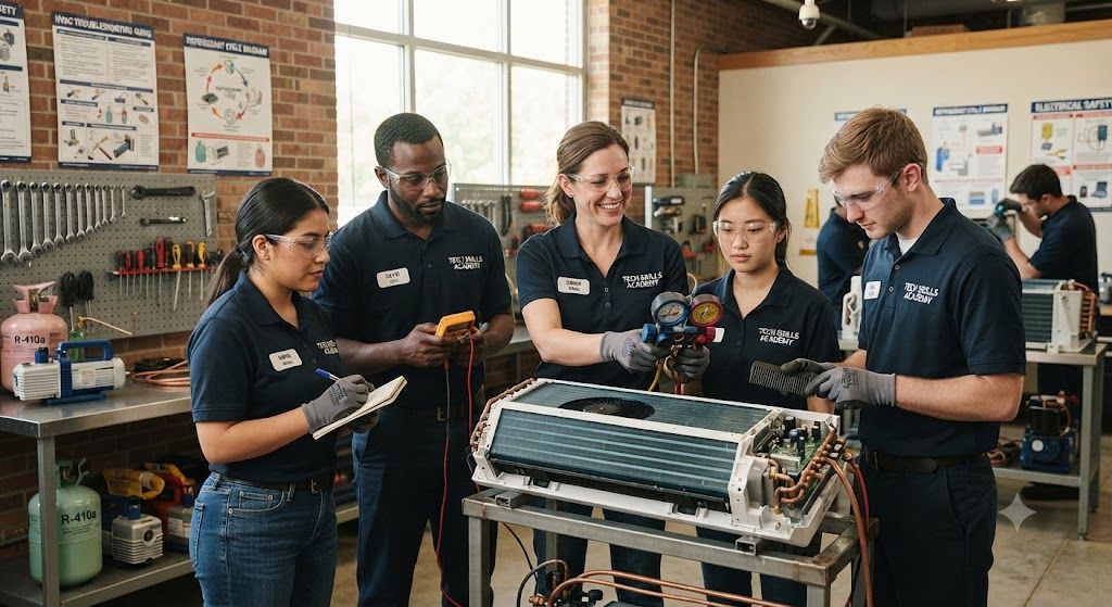Professional HVAC servicing skills training