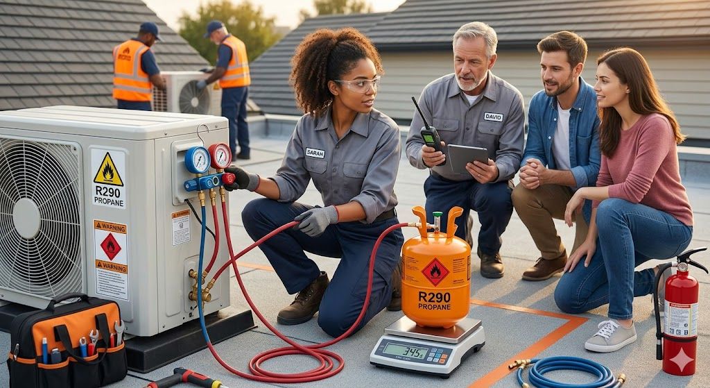 R290 charging method HVAC