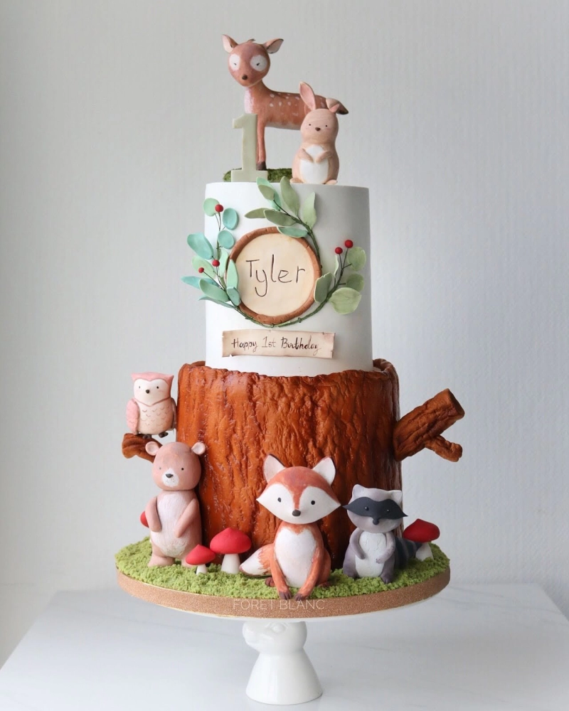 Woodland Animal Cake