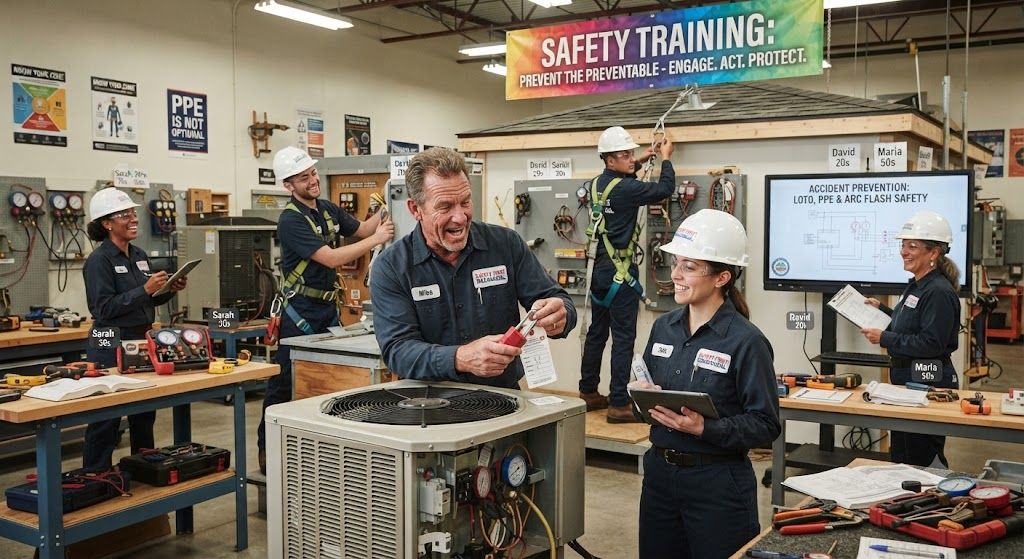 HVAC technician safety training accident prevention