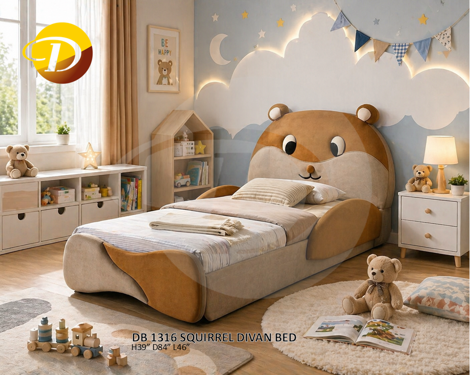 Best Selling Kid Bedroom Series - Squirrel DB 1316 - Single & Super Single are Available (Pre-Order)