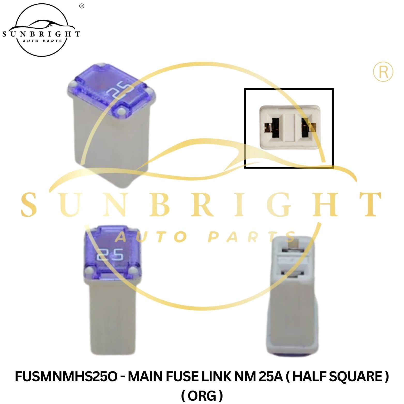 FUSMNMHS25O - MAIN FUSE LINK NM 25A ( HALF SQUARE ) ( ORG )