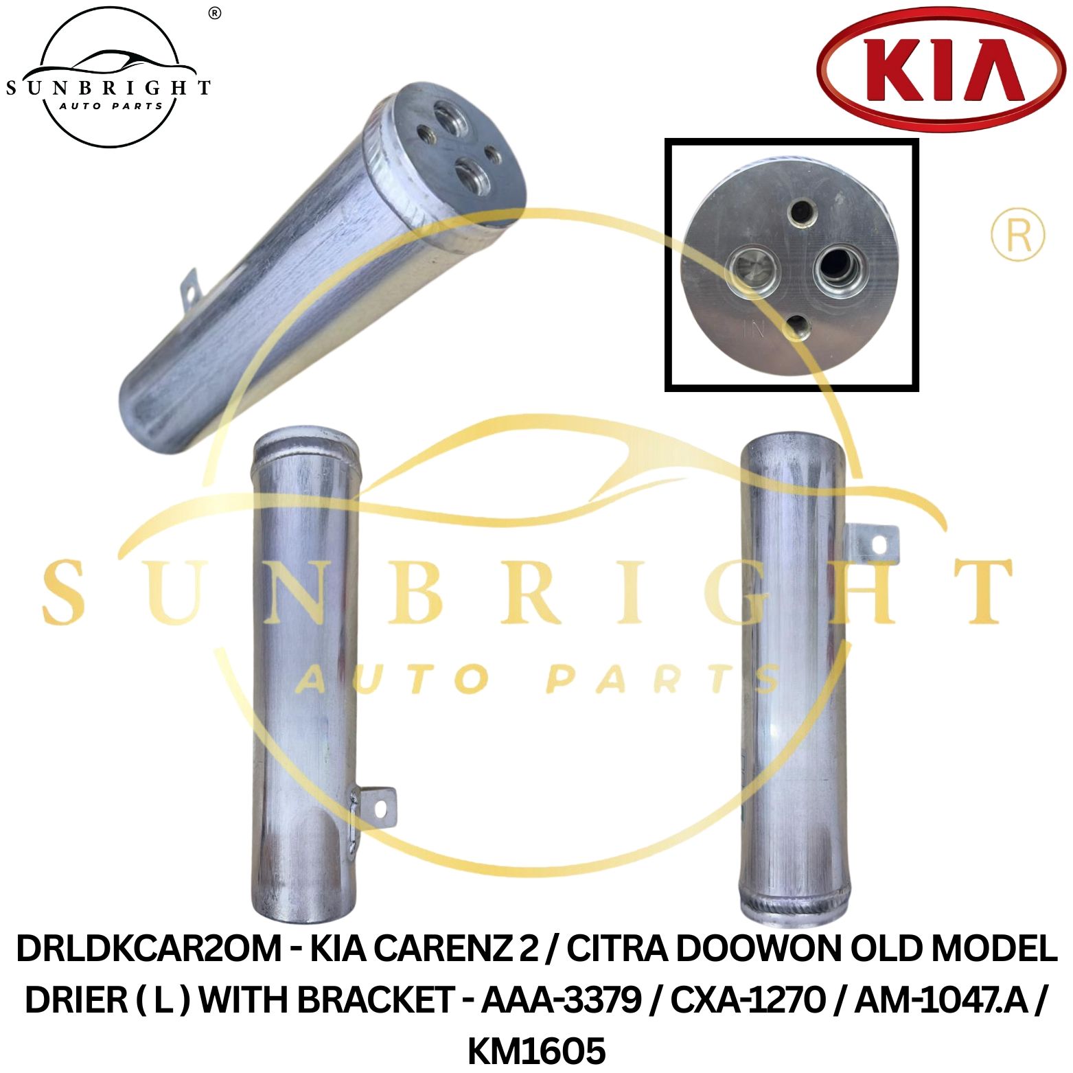 DRLDKCAR2OM - KIA CARENZ 2 / CITRA DOOWON OLD MODEL DRIER ( L ) WITH BRACKET - AAA-3379 / CXA-1270 / AM-1047.A / KM1605