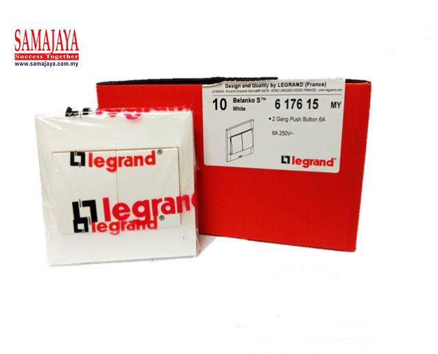 Legrand 617615 Belanko-S/ Belanko S 2 Gang Doorbell/ Door Bell Switch
