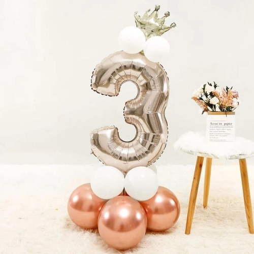 16inch Foil Balloon Number 3 - Rose Gold (FB-16-3RG)