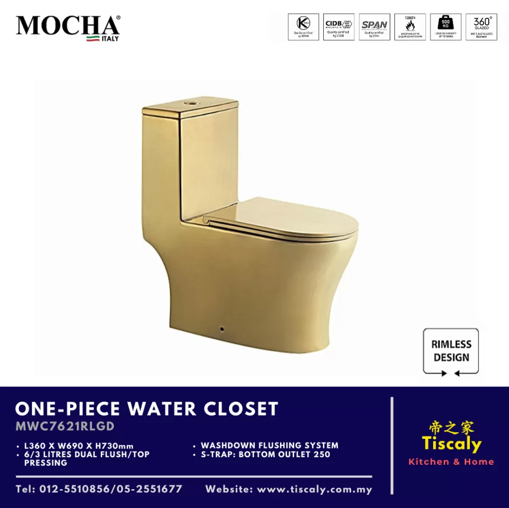 MOCHA ONE-PIECE WATER CLOSET MWC7621RLGD