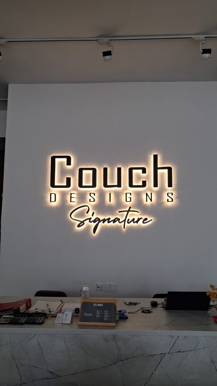 INDOOR COUCH DESIGN SIGNATURE 3D EG BOX UP SIGNBOARD INSTALL AT BANDAR PUCHONG JAYA.