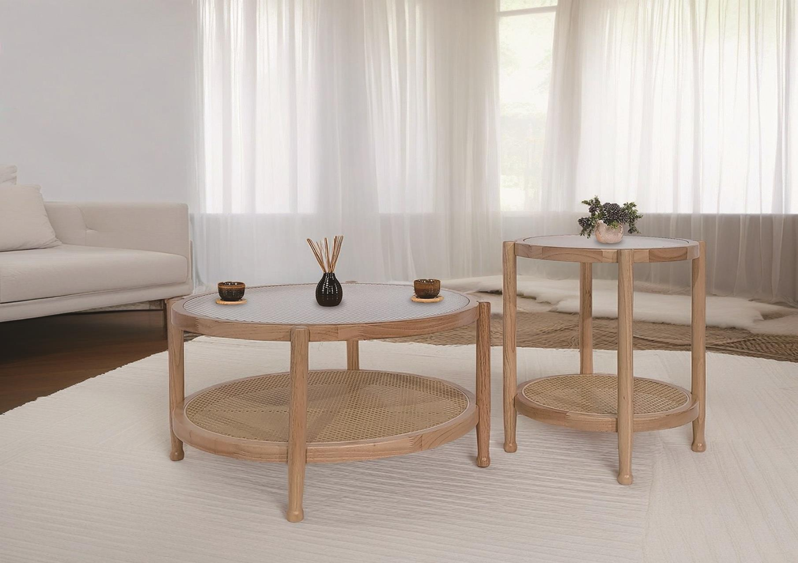ATHAIR BENCH & COFFEE TABLE UNIT