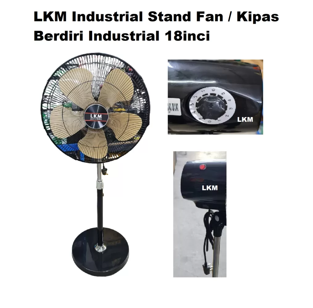 LKM Industrial Stand Fan / Kipas Berdiri Industrial 18inci