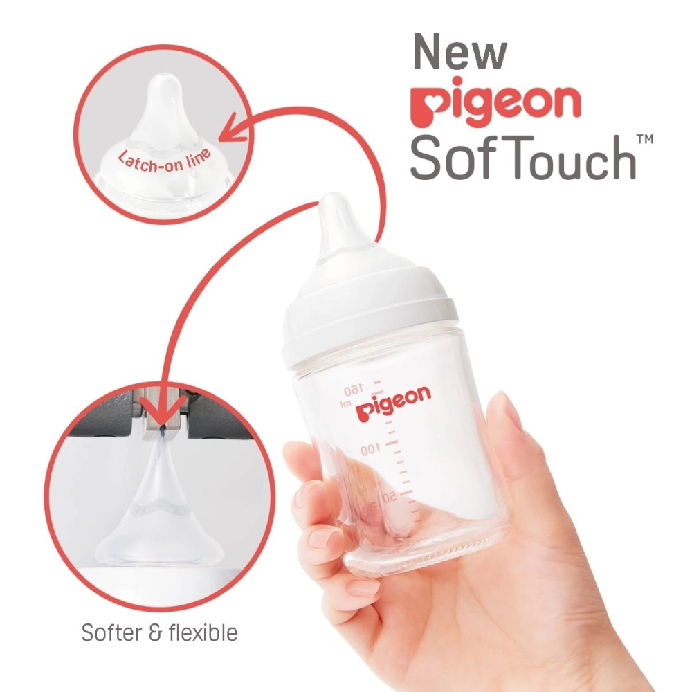 PIGEON SofTouch™ Wide-Neck T-Ester Nursing Bottle Dewdrop 200ml/300ml