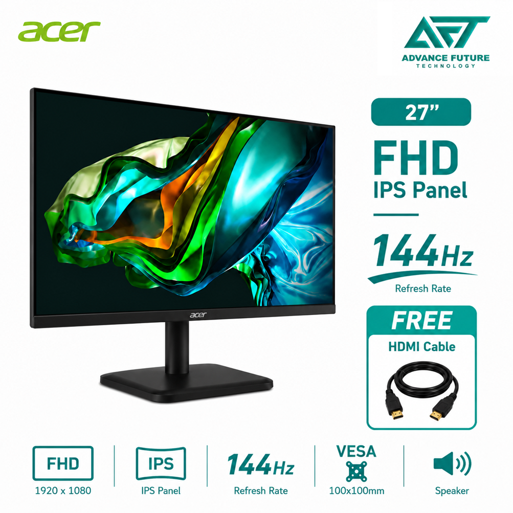 Acer EK271 P6 27'' FHD IPS 144Hz Flat Monitor ( Speaker, HDMI, VGA, 3 Years Warranty )