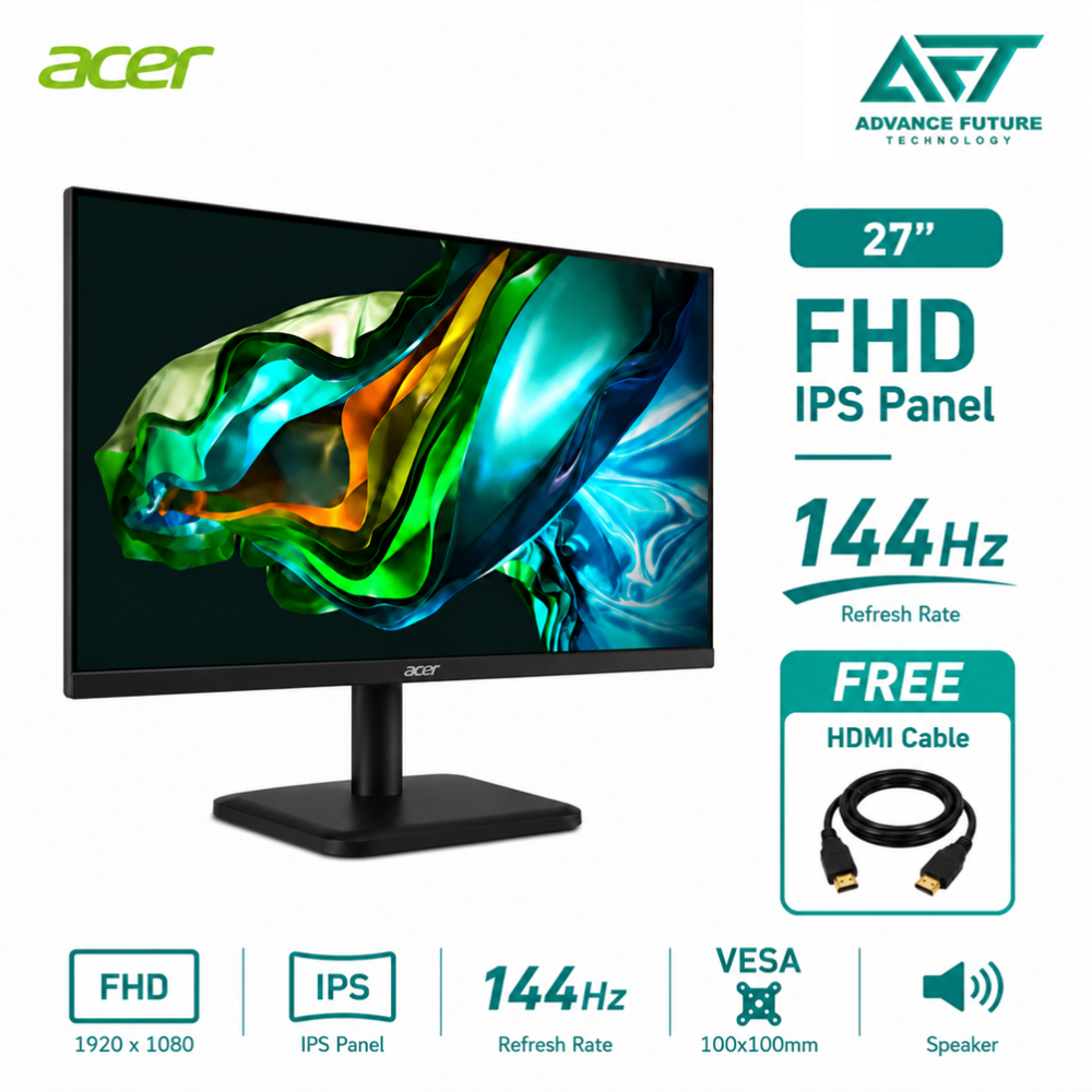 Acer EK271 P6 27'' FHD IPS 144Hz Flat Monitor ( Speaker, HDMI, VGA, 3 Years Warranty )