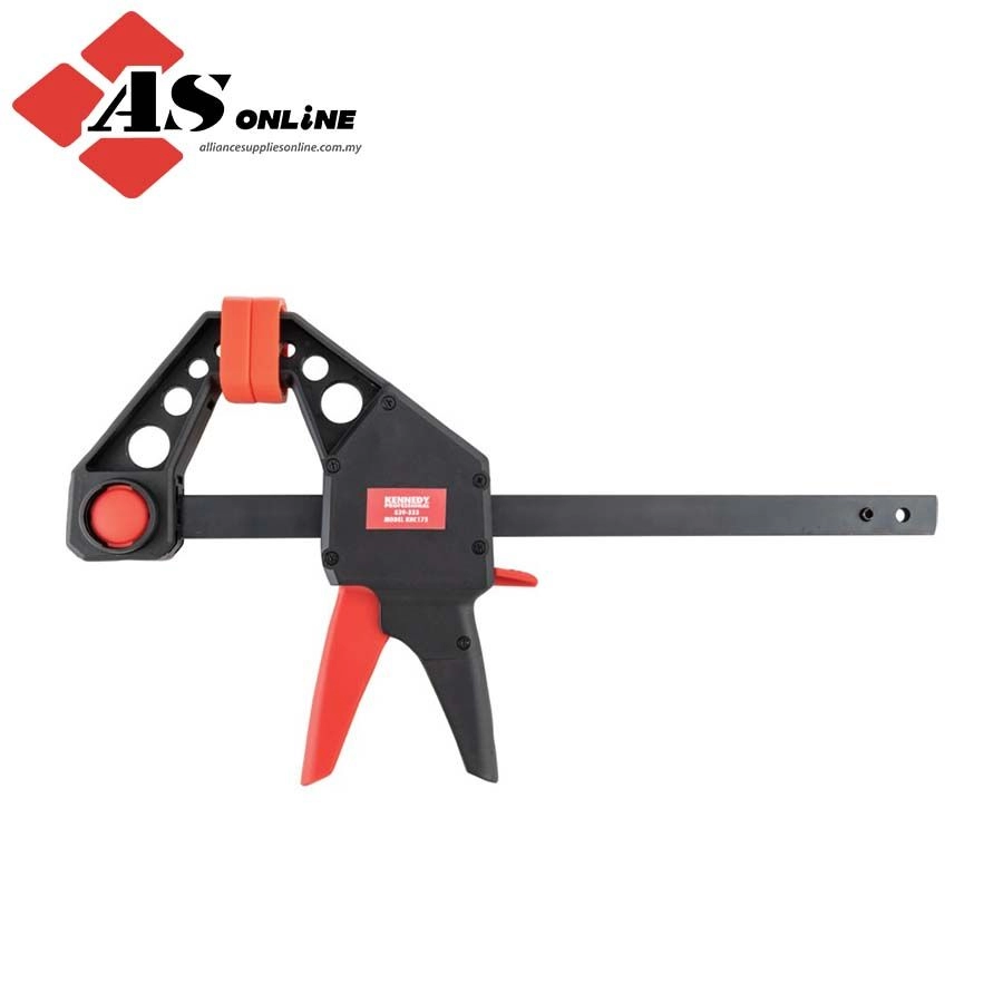 KENNEDY 13in./325mm Quick Clamp, Nylon Jaw, 180kg Clamping Force, Pistol Grip Handle / Model: KEN5393360K