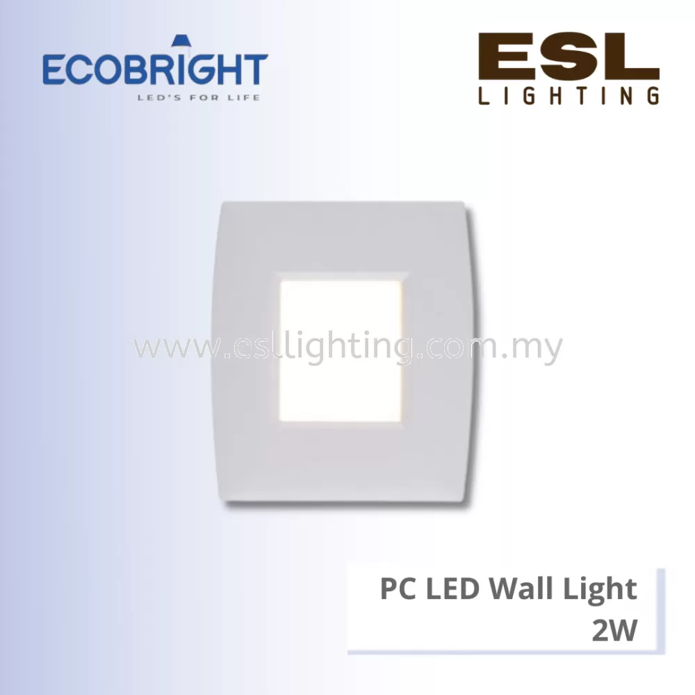 ECOBRIGHT PC LED Wall Light - 2W- EB2650 IP65