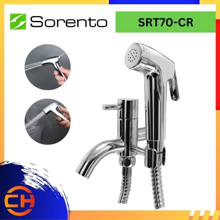SORENTO BATHROOM FAUCET SRT70-CR Two Way Tap c/w Hand Bidet & 1.2m Flexible Hose