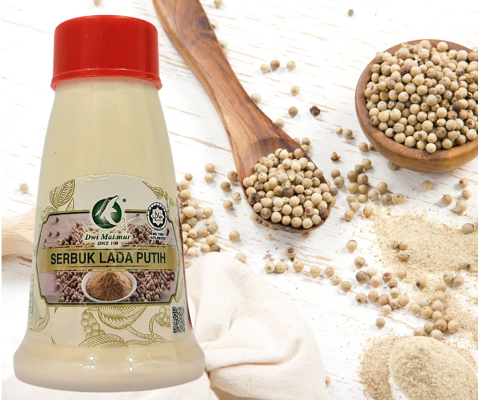 White Pepper Powder (Bottle) 30 Grams RM3.00 X 6 Units C.Dwi Makmur