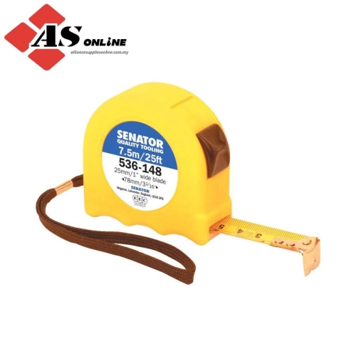 SENATOR LTH008, 7.5m / 25ft, High-Visibility Tape, Metric and Imperial, Class II / Model: SEN5361480K