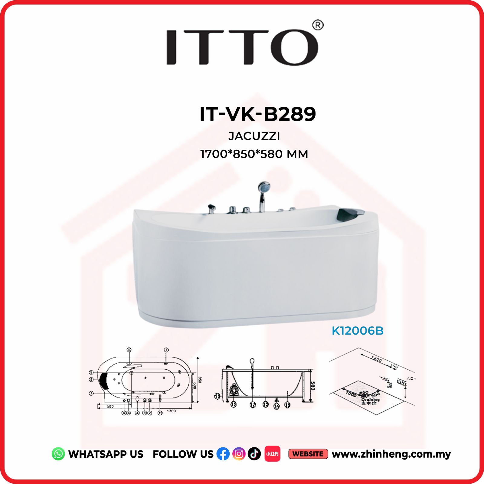 ITTO JACUZZI  IT-VK-B289
