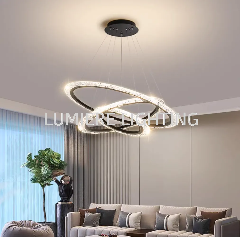 Post Modern 3 Ring Pendant Light