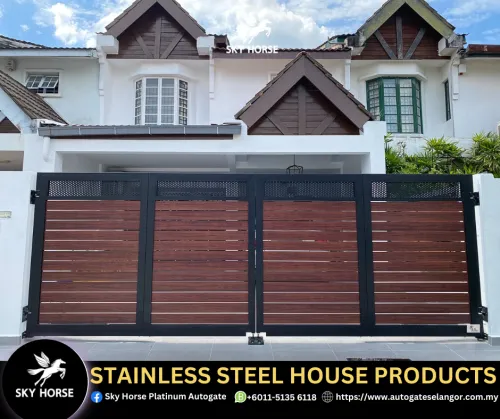 Latest Trackless Aluminum Folding Auto Gate Design Puchong | Malaysia  