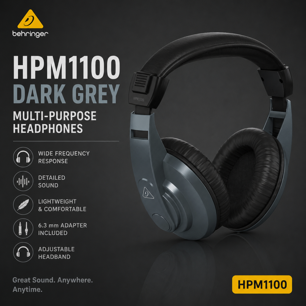 Behringer HPM1100 dark grey – Multi-Purpose Headphones
