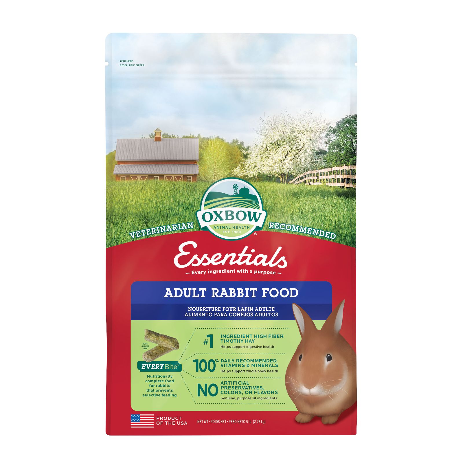 Oxbow Essentials Adult Rabbit Food (5lb)