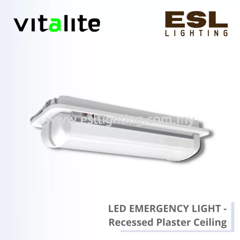 VITALITE LED EMERGENCY LIGHT SURFACE & RECESSED TYPE (Recessed Plaster Ceiling) - VEL 250/R