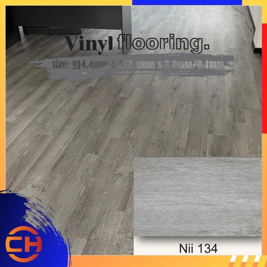 NII Floor 3MM Vinyl Flooring - Code: Nii 134 (1 Box = 24 (36 Sqft ...