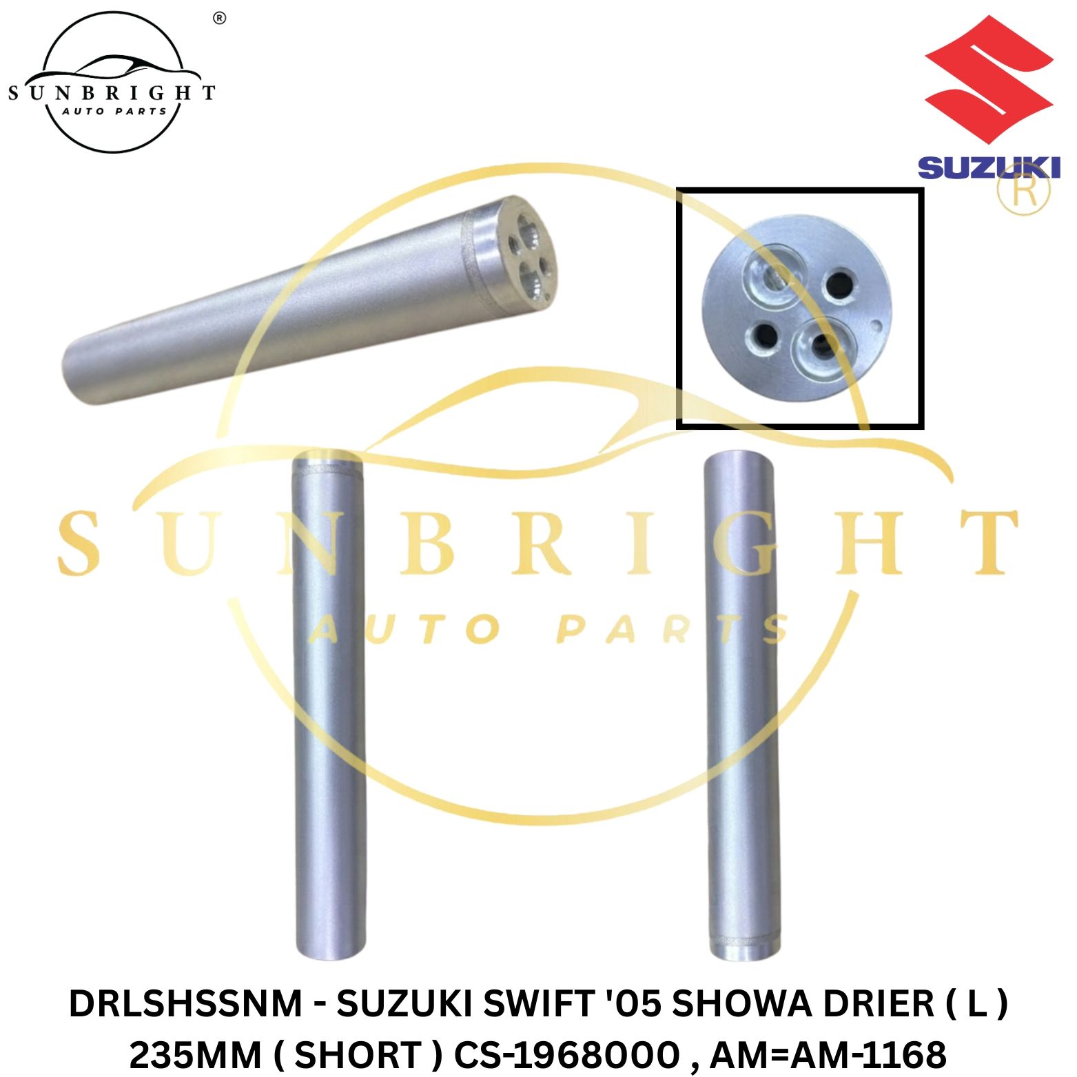 DRLSHSSNM - SUZUKI SWIFT '05 SHOWA DRIER ( L ) 235MM ( SHORT ) CS-1968000 , AM=AM-1168