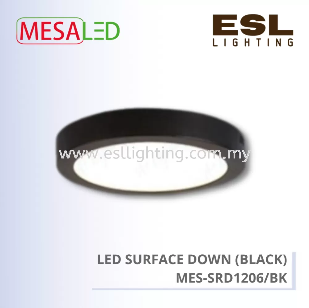 MESALED LED SURFACE DOWNLIGH ECO SERIES (BLACK) ROUND 12W - MES-SRD1206/BK