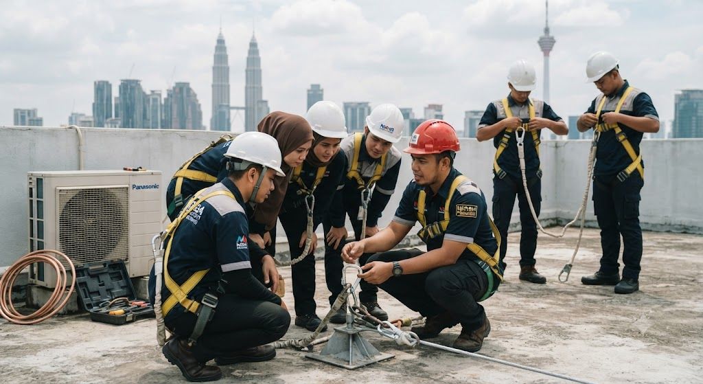 working at height training for HVAC technicians Malaysia