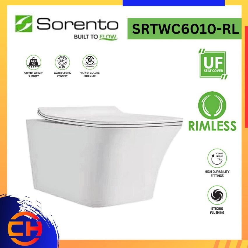 SORENTO WALL HUNG WATER CLOSET SRTWC6010 - RL - UF 