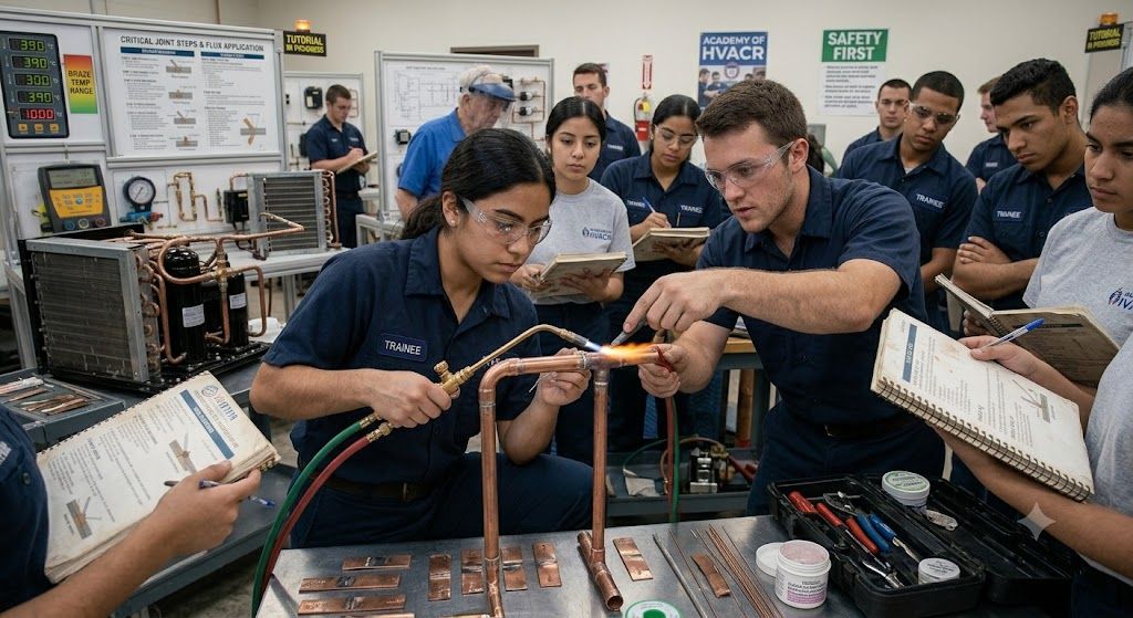 copper pipe brazing HVAC training course