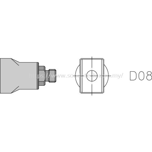 Hot Air Nozzle, Two Sides Heated, with Hot Plate for HAP 1 and HAP 200 D08