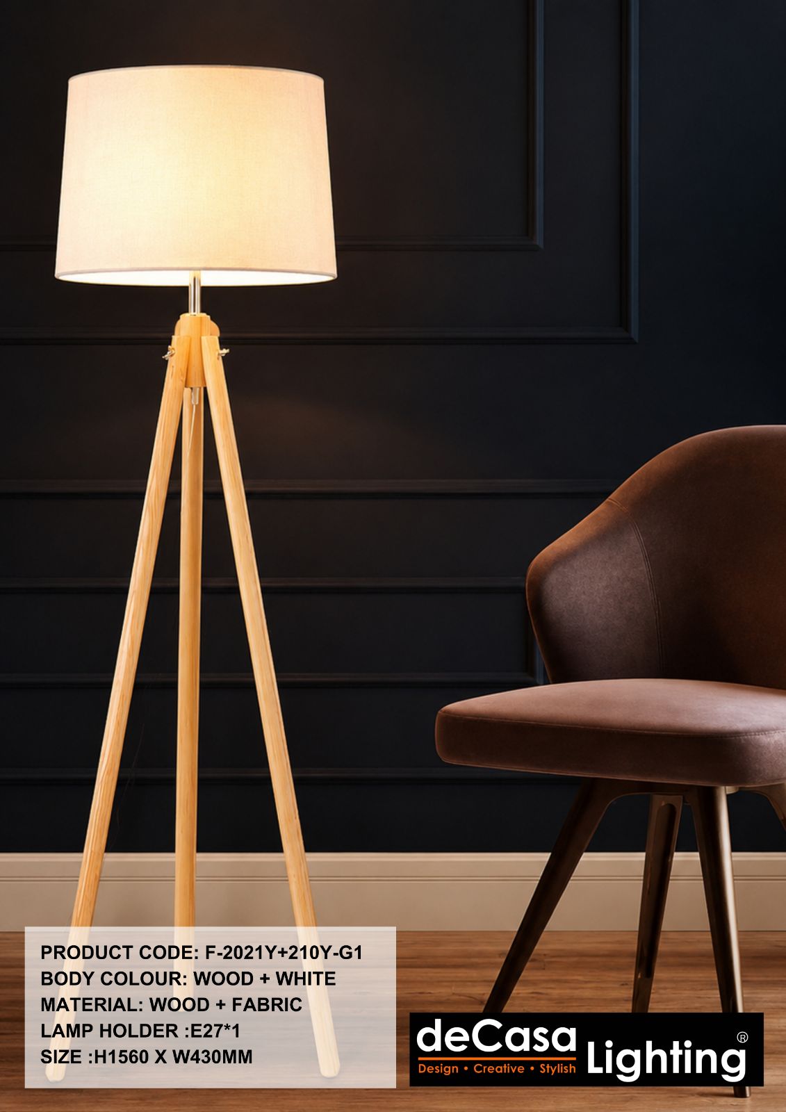 MODERN STAND FLOOR LAMP (F-2021Y+210Y-G1)