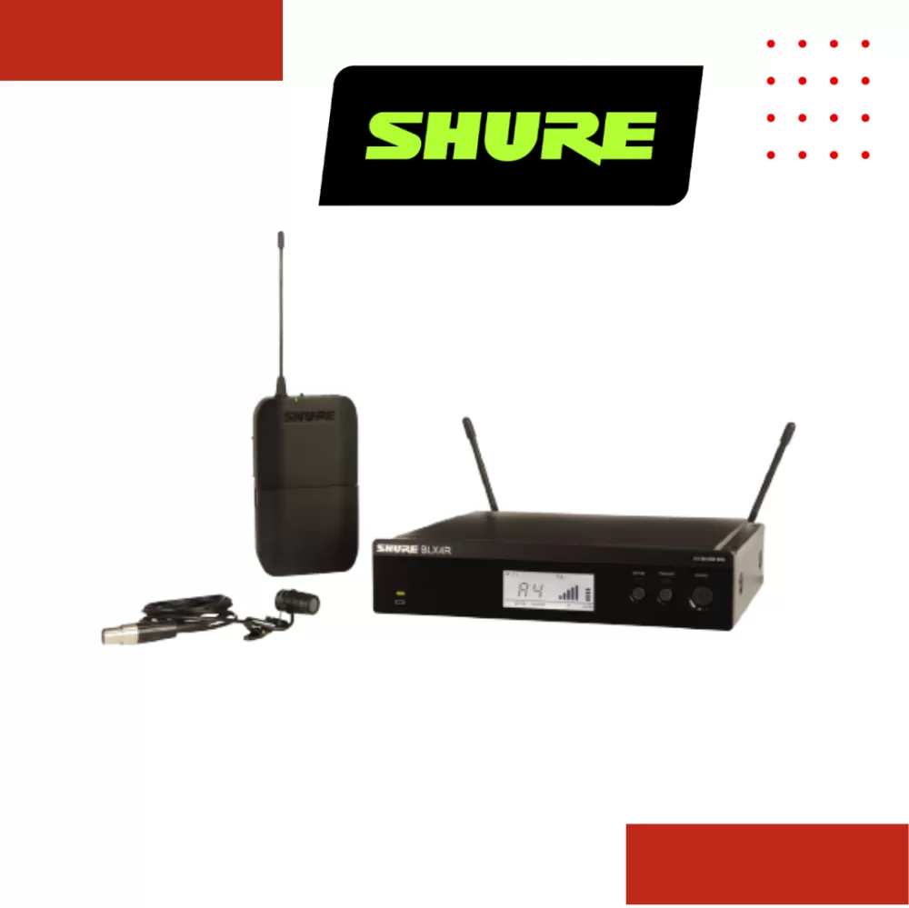 Shure BLX14R/W85 Lavalier Wireless System, BLX4R Wireless Receiver, BLX1 Bodypack Transmitter & WL185 Lavalier Microphone
