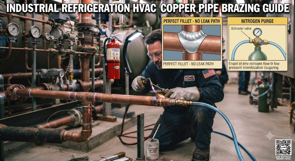 industrial refrigeration brazing leak prevention method