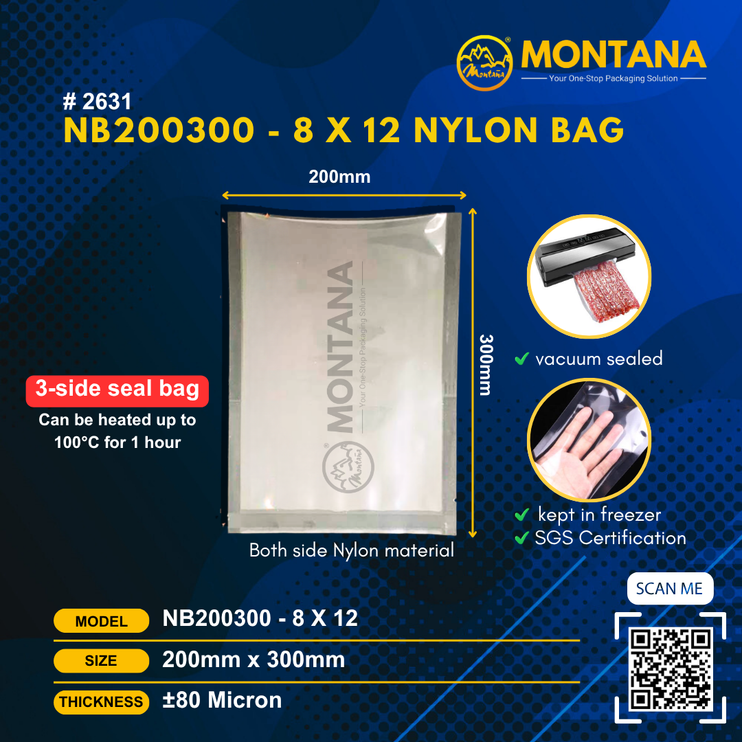 (2631) NB200300 - 8 x 12 NYLON BAG