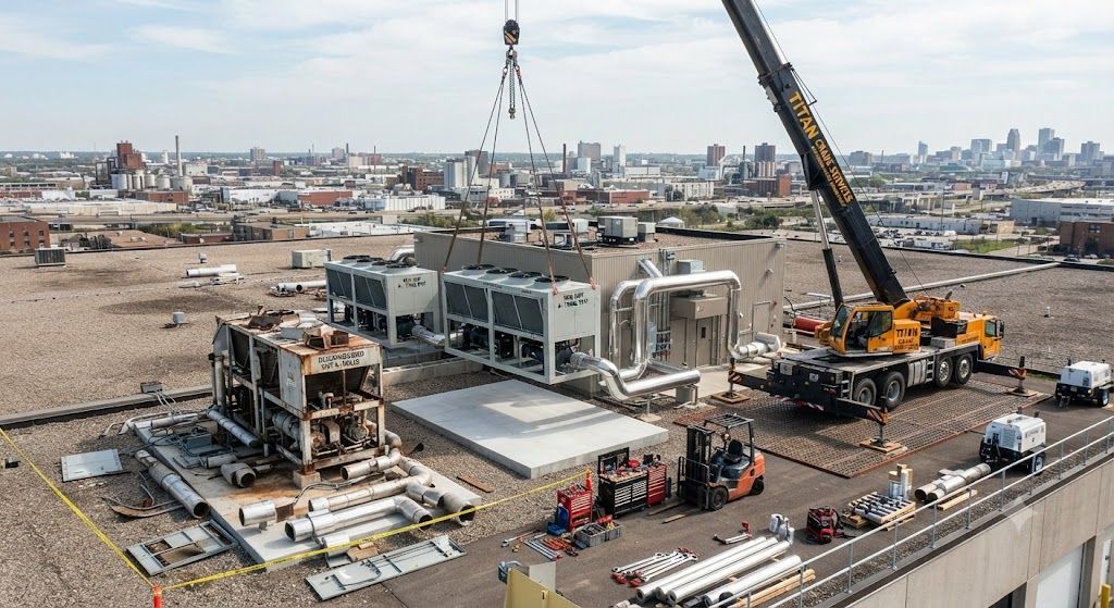 Industrial chiller breakdown and replacement
