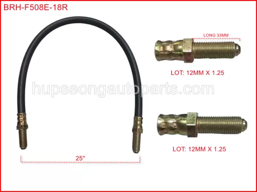 FUSO 508E K700 H2000E2078E REAR BRAKE HOSE #BRH1212512125 25" #BRH=2O (BRH-F508E-18R)