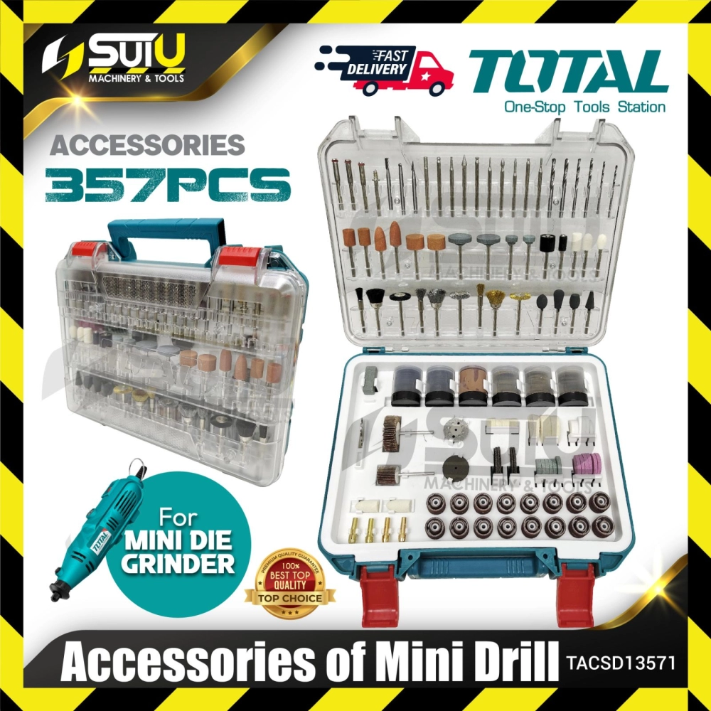 TOTAL TACSD13571 357PCS Accessories for Mini Drill / Die Grinder