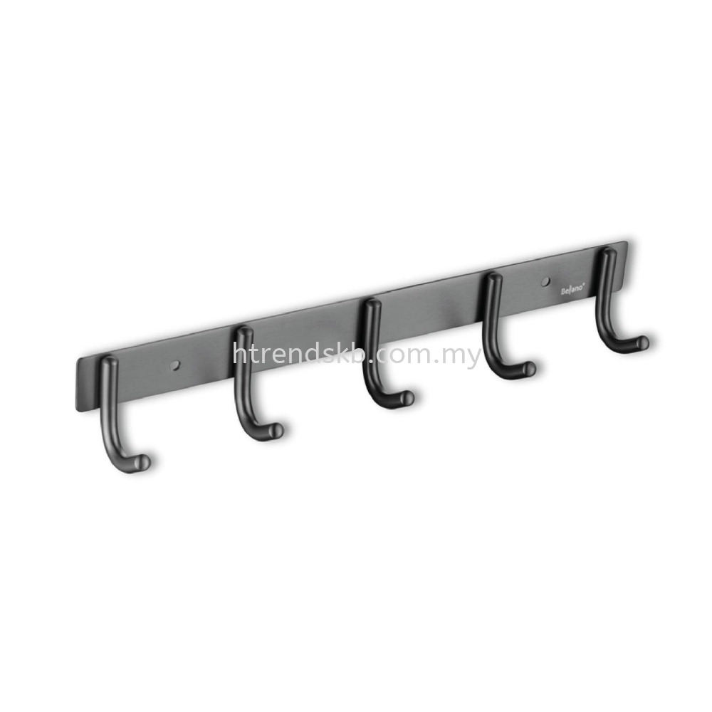 Bellano Hook Bar Single 5 Hook (Metal Grey) BLN79613-5MGSS