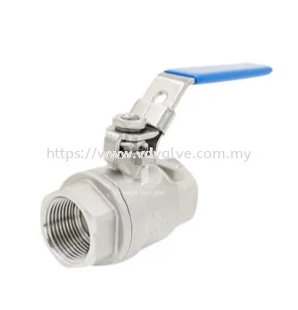 AT200 AUTOMA SS304 / SS316 2-PC Body Ball Valve 1000psi Thread End Handle w/ Locking Device