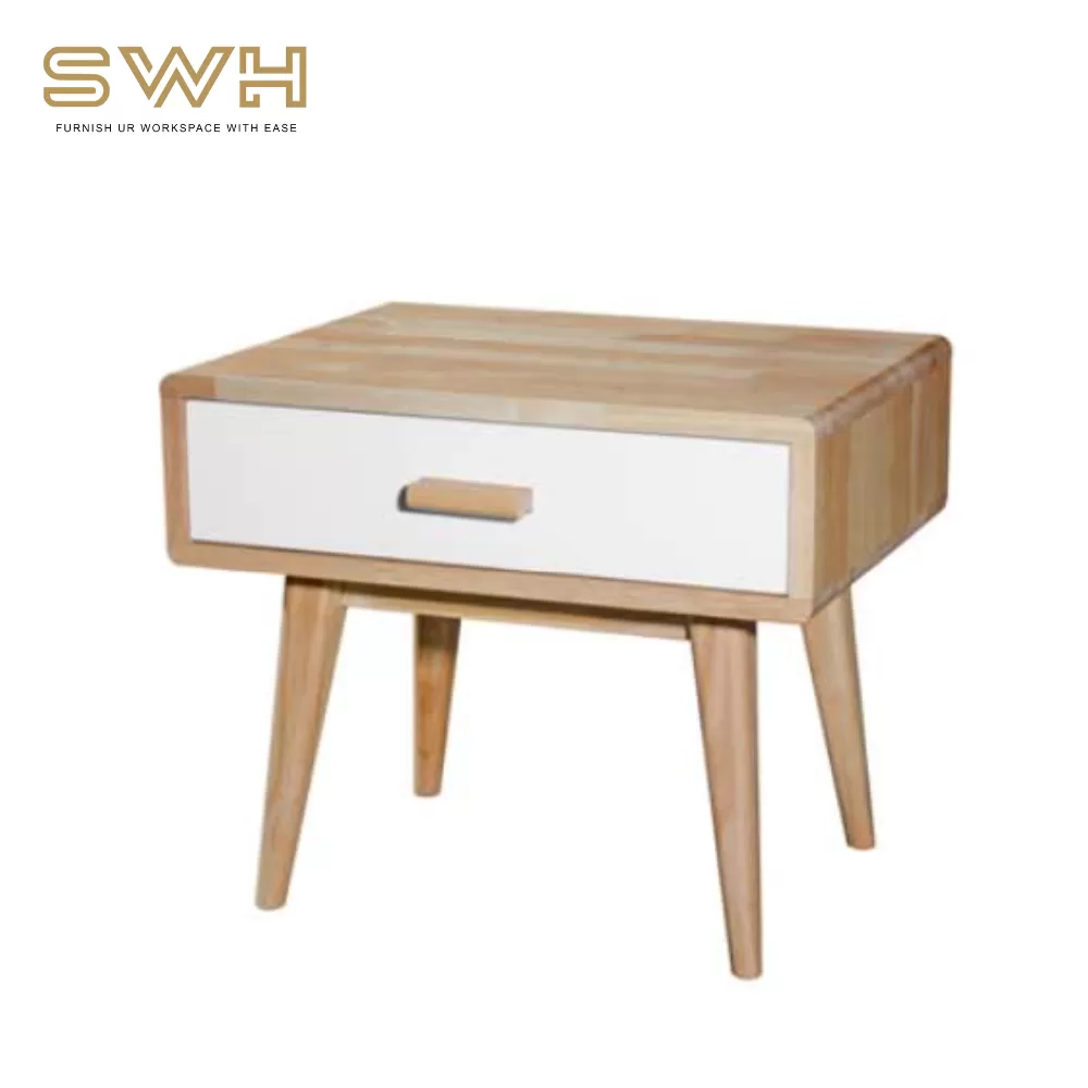 WILLOW Solid Wood (N) BedSide Table Cabinet | Bedroom Furniture Store