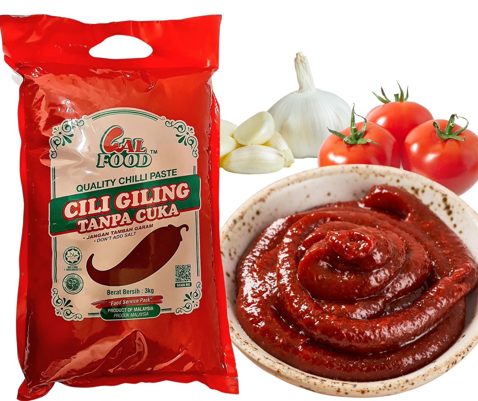Ground Chili 3kg Walfood Brand 3000 Grams RM15.38 X 5 Units C.Dwi Makmur