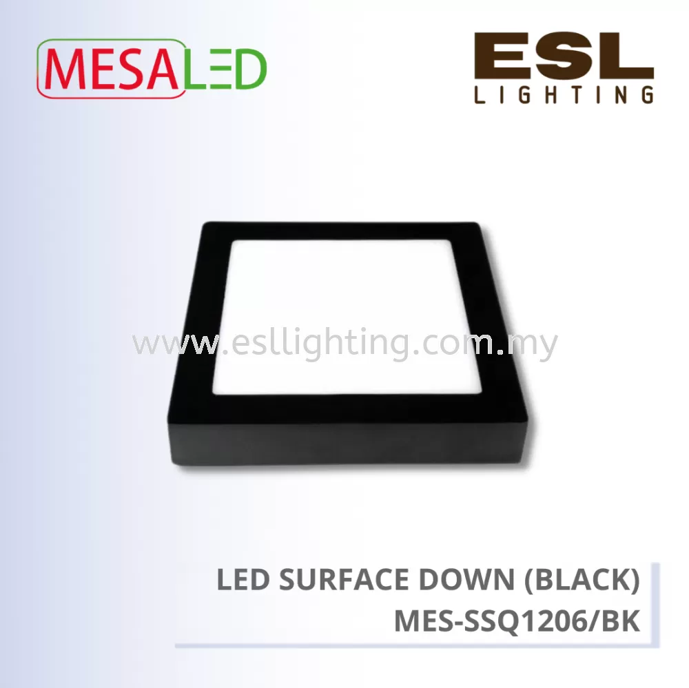 MESALED SURFACE DOWNLIGH LED ECO SERIES (BLACK) SQUARE 12W - MES-SSQ1206/BK