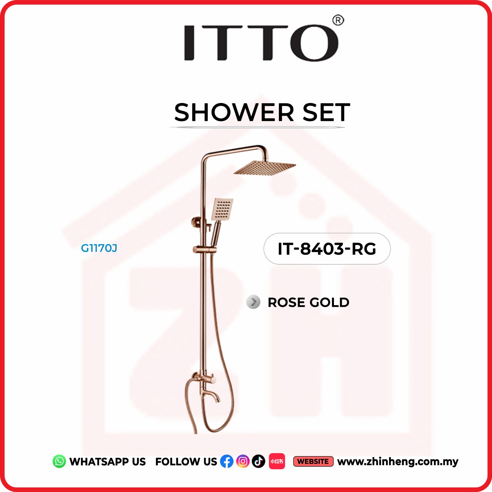 ITTO SHOWER SET  IT-8403-RG